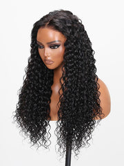 [From 22"] Pre Cut 6x4.5 Lace Put On And Go Water Wave 150% Density Wig