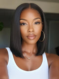 Petaluxe 12 Inch Affordable V Part Bob Straight Wig Glueless Beginner-Friendly