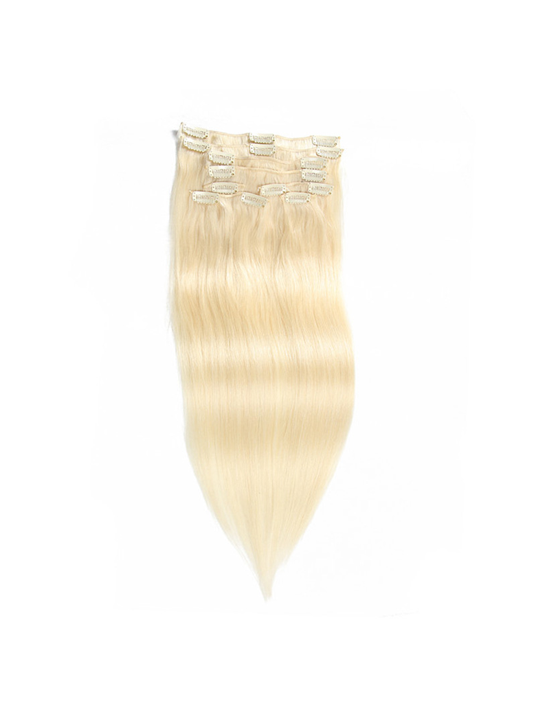 CLASSIC CLIP INS STRAIGHT: PLATINUM BLONDE