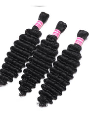 Bulk Human Hair for Braiding Deep Wave Virgin Human Hair
