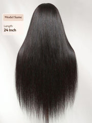 360 HD Lace Pre-plucked Luxury Raw Virgin Hair Natural Black Straight Wig