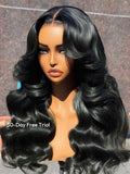 Petaluxe Bye-Bye Knots 7x5 Lace Deep Ash Green Loose Wave Wig