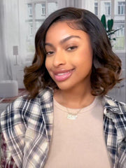 Bye-Bye Knots Wig 7x5&13x4 Lace Loose Wave Side Part Bob Wig 150% Density