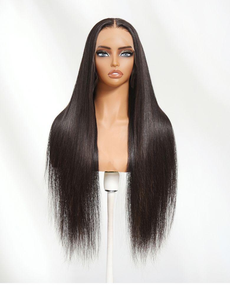 2x6 Lace Closure 200% Density Black Bob Wig