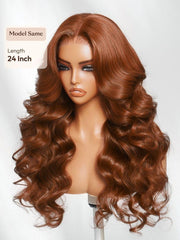7x5 Bye Bye Slip? Lace Cowboy Copper Body Wave Wig with Invisi Drawstring