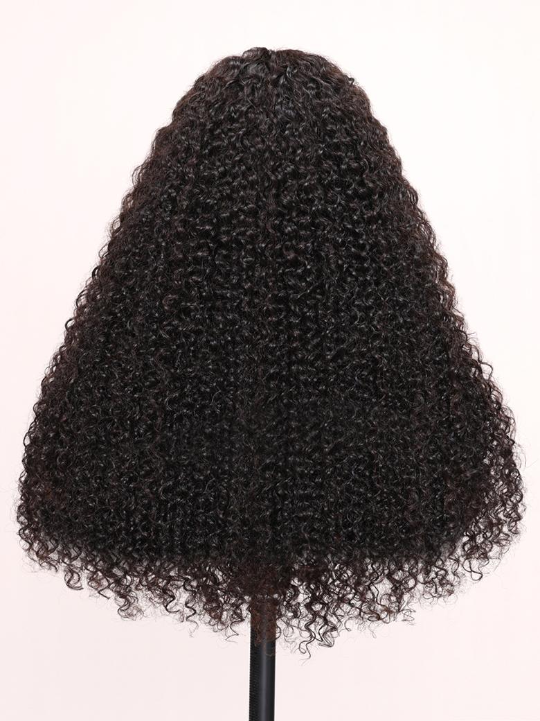 5x5 HD BlendAway Lace Closure Black Glueless Jerry Curly Human Hair Wig