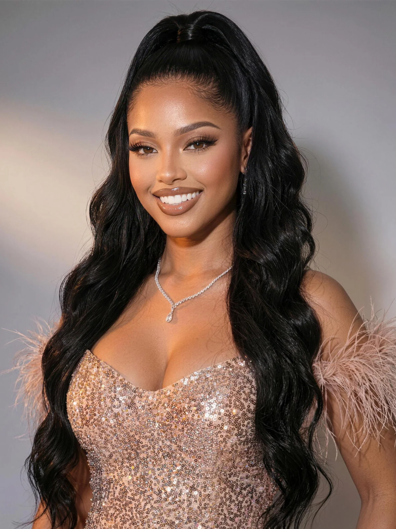 13x4 Bye-Bye Slip? Transparent Lace Front Pull And Go 3D Body Wave Wig Real Ear To Ear With Invisi Drawstring Wig