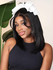 13x4 Lace Frontal Black Yaki Bob Pre-Everything Wig