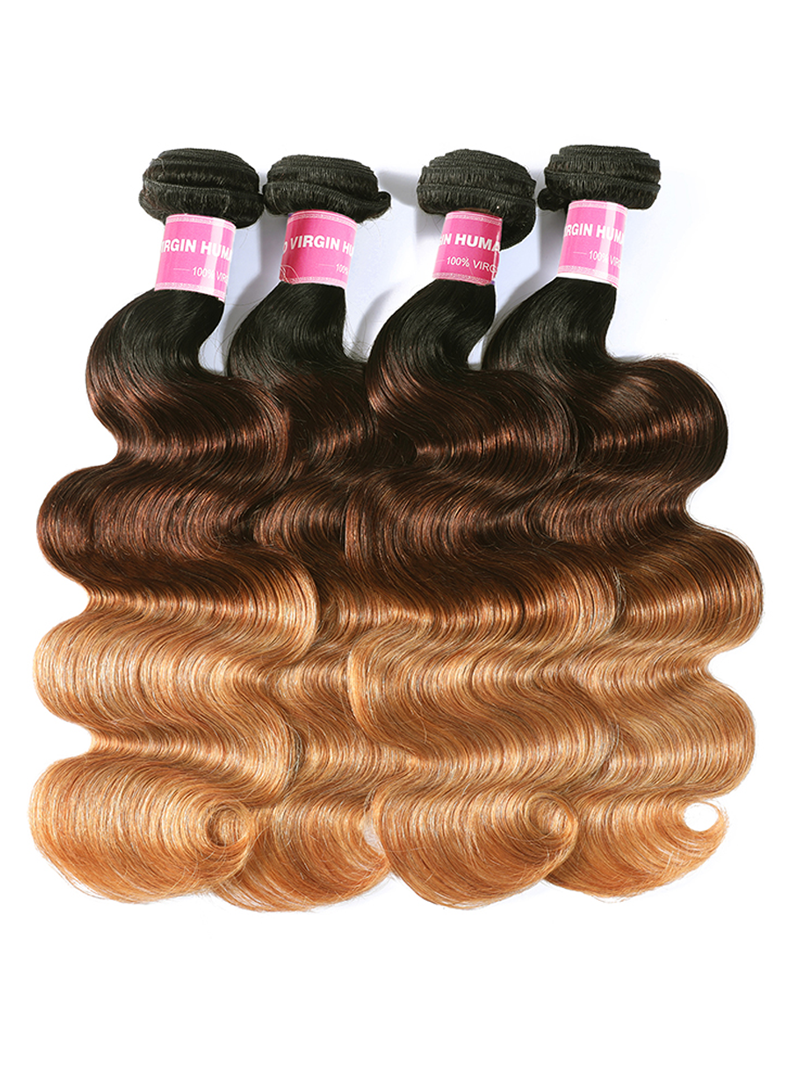 4 Bundles Brazilian Ombre Body Wave Human Virgin Hair