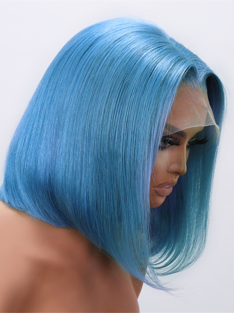 13x4 Lace Front Pastel Blue Chic Bob Wig
