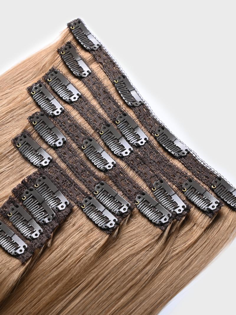 Ash Brown Human Hair Clip In Extension