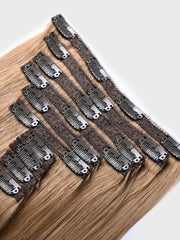 Ash Brown Human Hair Clip In Extension