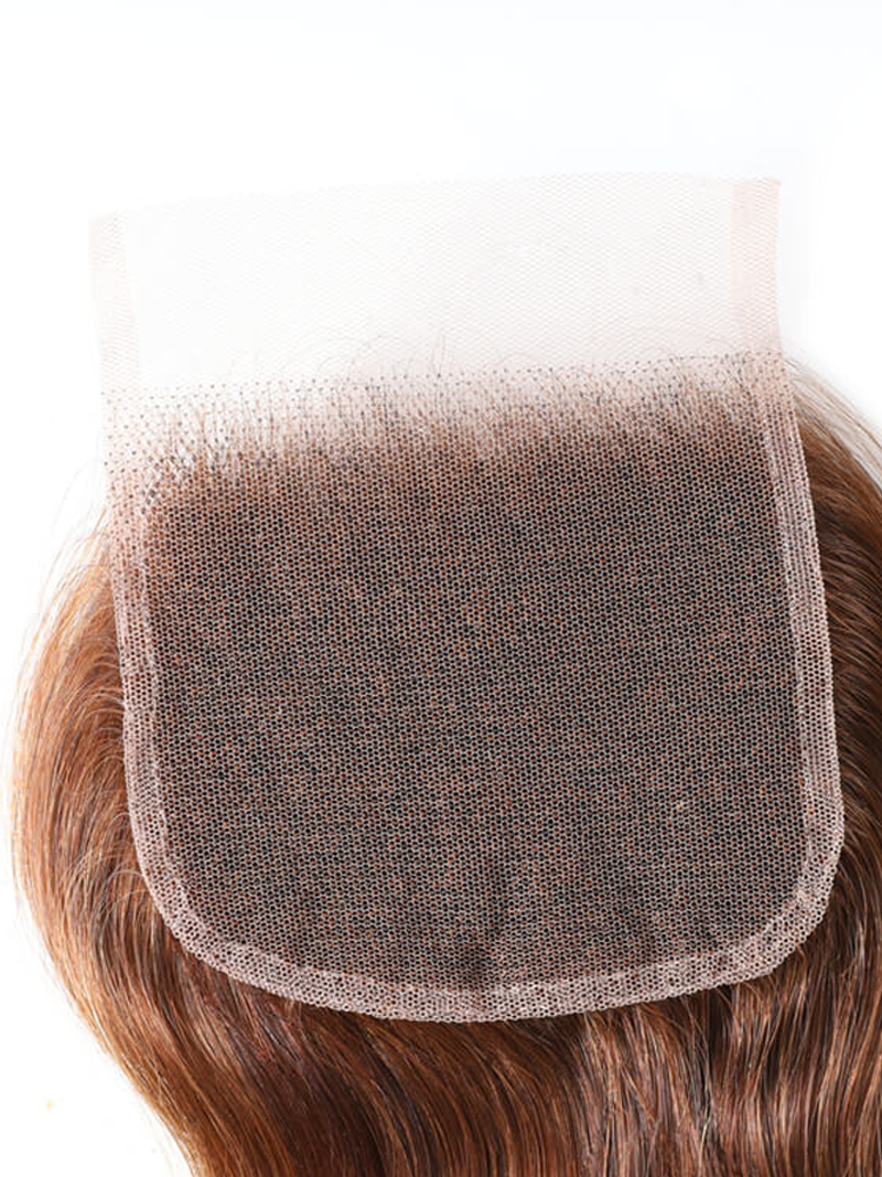 Honey Blonde Highlighted Body Wave 4x4 Free Part Closure