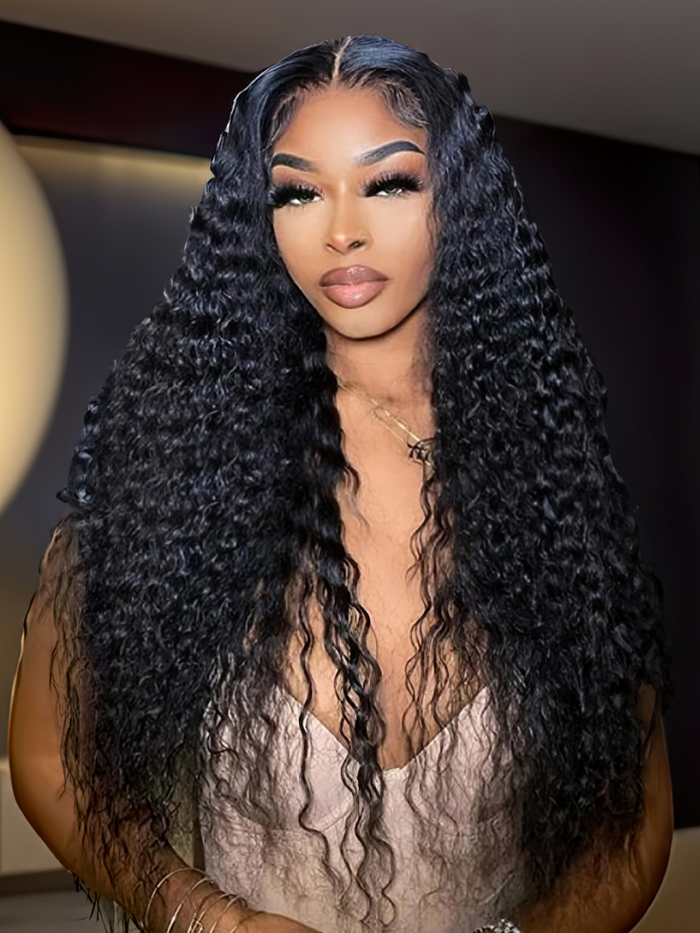 Petaluxe Affordable Jerry Curly 4x4 Lace Closure Wigs