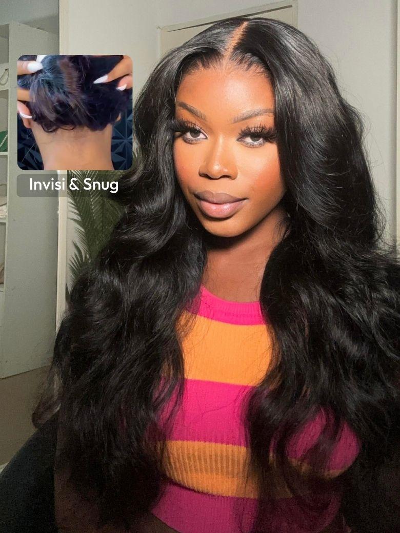13x4 Pre-Everything? Transparent Lace Front 3D Bouncy Body Wave Wig Real Ear To Ear With Invisi Drawstring Wig Lace Fit Better