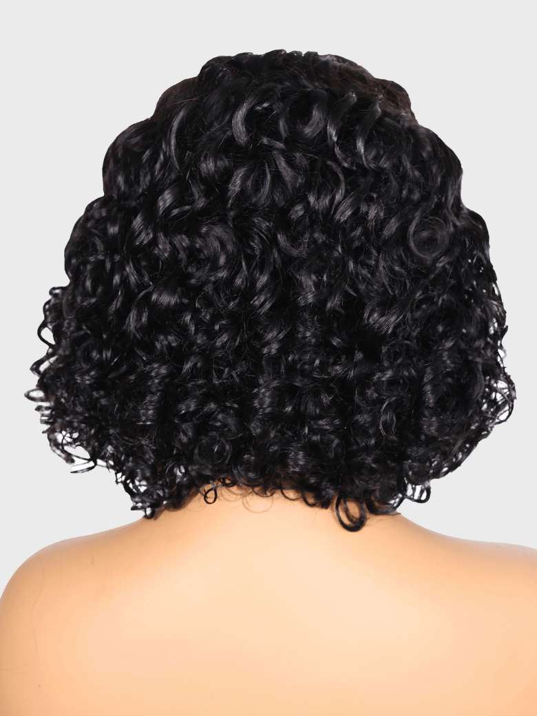 Bye-Bye Knots Wig 7x5 Lace Black Short Wavy Curly Wig