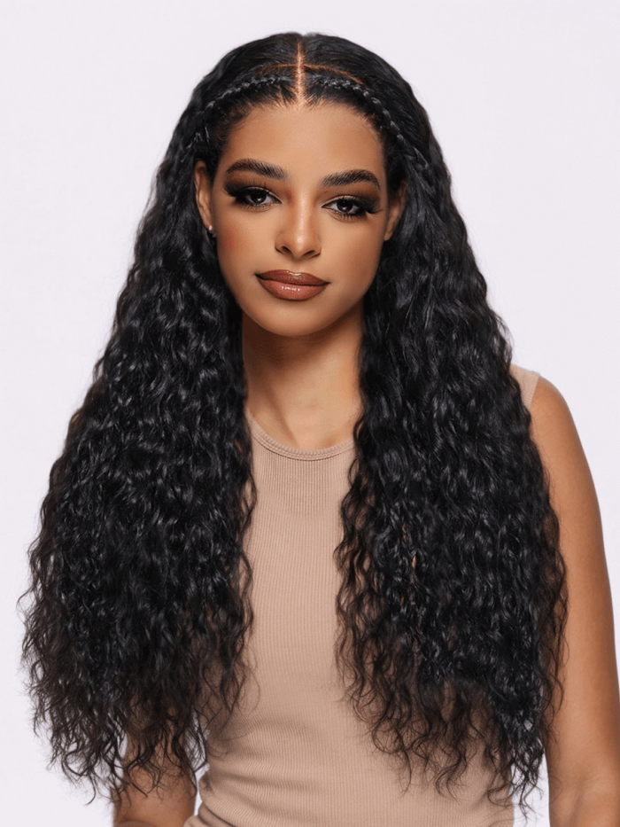 [Limited Stock] Petaluxe Bye-Bye Knots Wig 7x5 Glueless Lace Natural Black Braided Wig