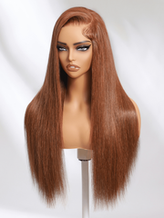 13x4 Pre-Everything Lace Frontal Cowboy Copper Straight Wig