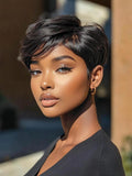 Petaluxe [BOGO FREE] Elegant Pixie Cut Machine Made Human Hair Wig | Designer Collection