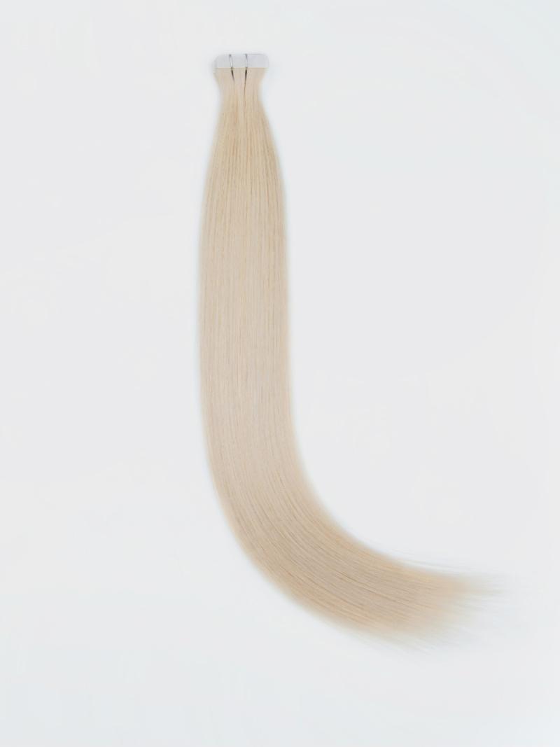 Platinum Blonde Human Hair Tape In Extension