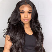 Glueless Body Wave Wig 6x4.5 Put On And Go Pre-cut Lace Closure Wig Breathable Cap One Step Install Natural Black