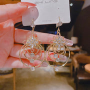 🎁Geometric multi-layered circle flower earrings