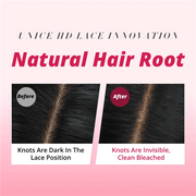 5x5 HD Lace Light Auburn Straight Wig With Dark Roots Human Hair Wig 180% Density