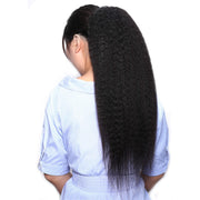 Drawstring Hair Ponytails 100% Human Hair Brazilian Kinky Straight Ponytail 10-24" Brazilian Ponytail
