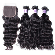 Good Quality 3pcs Peruvian Natural Wave Virgin Hair With Closure Kysiss Series