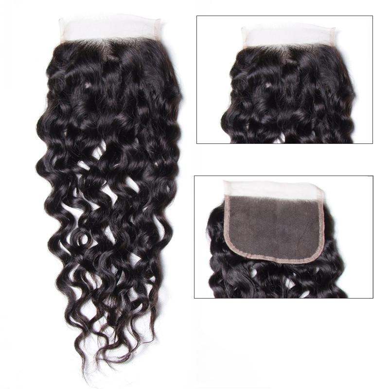 Quality 3 Bundles Virgin+ Natural Wave Hair With Lace Closure Kysiss Series