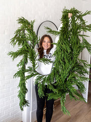 ✨Natural Christmas Greenery - Norfolk Pine Garland🌲