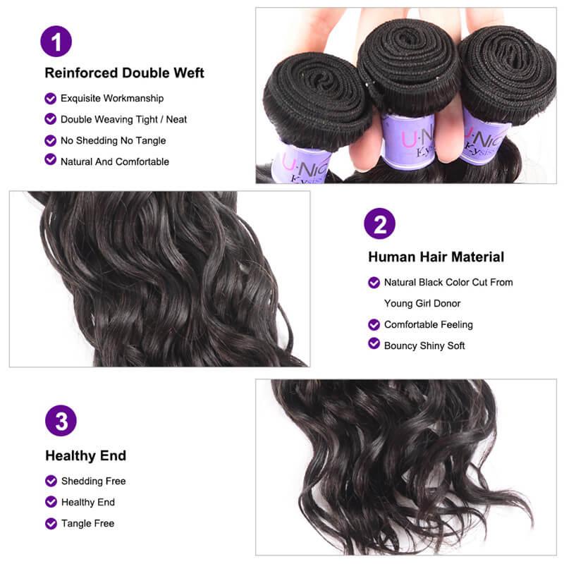 3 Bundles Products Indian Natural Wave Kysiss Series