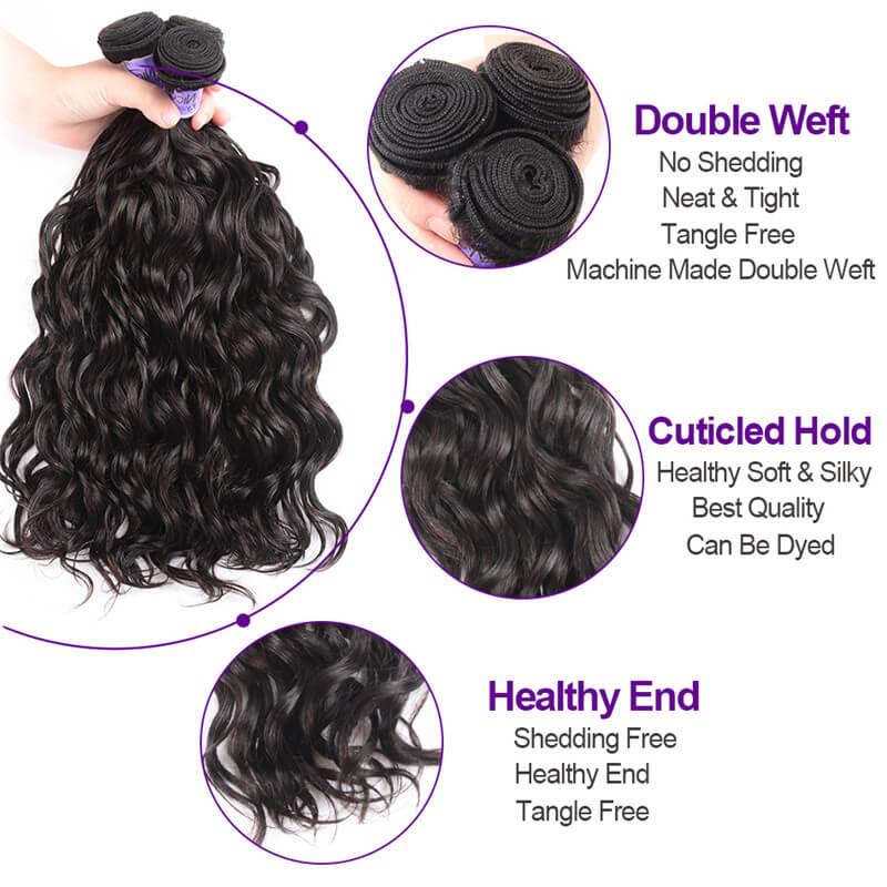 Natural Wave Weft Malaysian Product 3 Bundles Kysiss Series