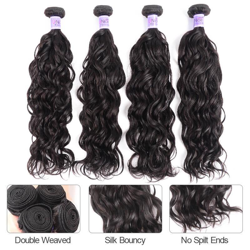 Peruvian Wholesale 4 Bundles Natural Wave Virgin Hair With Closure Kysiss Series