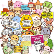 🤗 Positive Emotional Support Buddies Stickers – Inspirational, Waterproof & No Residue🎁 Uplifting Gifts for Kids, Teens, Coworkers & Yourself 😻