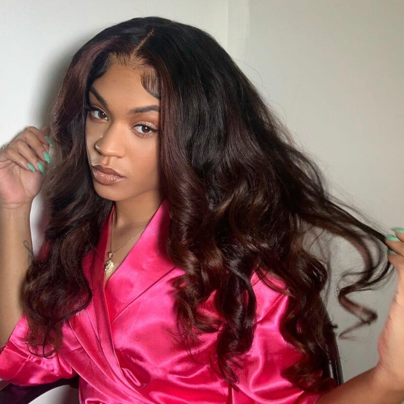 13x4 Lace Front Expensive Brunette Bombshell Blowout Body Wave Wig