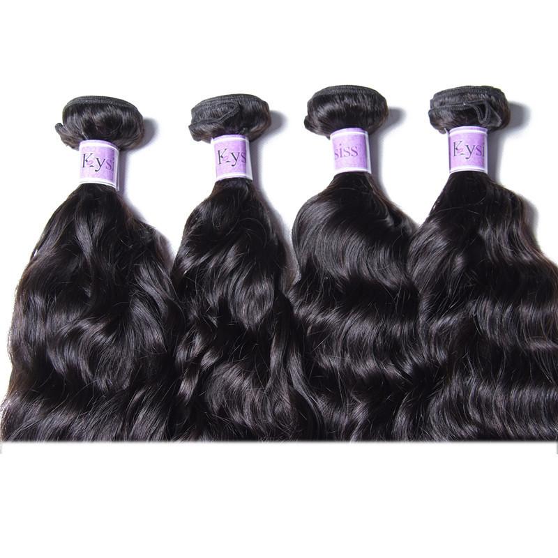4pcs Product Brazilian Natural Wave Virgin+ Hair Extensions Kysiss Series