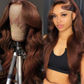 Petaluxe Black Friday Deal 13x4 Lace Front Dark Chocolate Brown Body Wave Wig