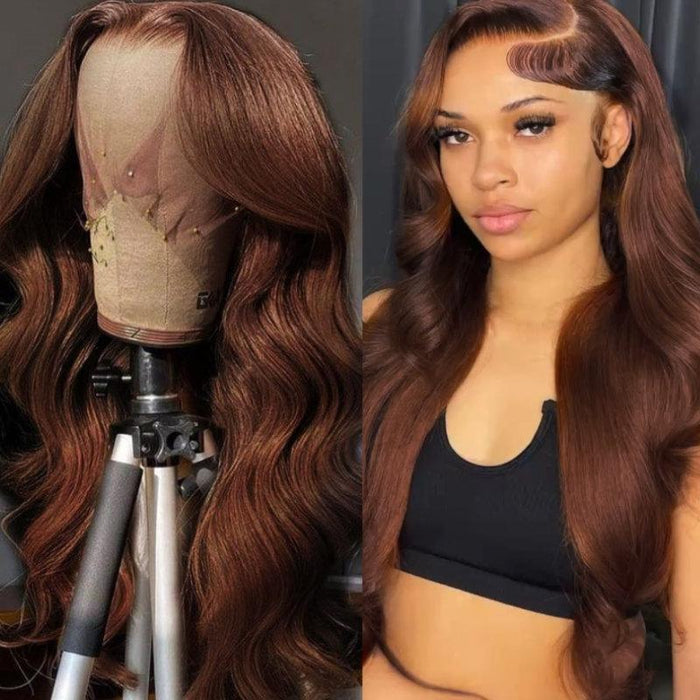 Petaluxe Black Friday Deal 13x4 Lace Front Dark Chocolate Brown Body Wave Wig