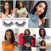 Brand Day Sale Middle Part Black Short Bob Wig Natural Human Hair T Part Lace Wig