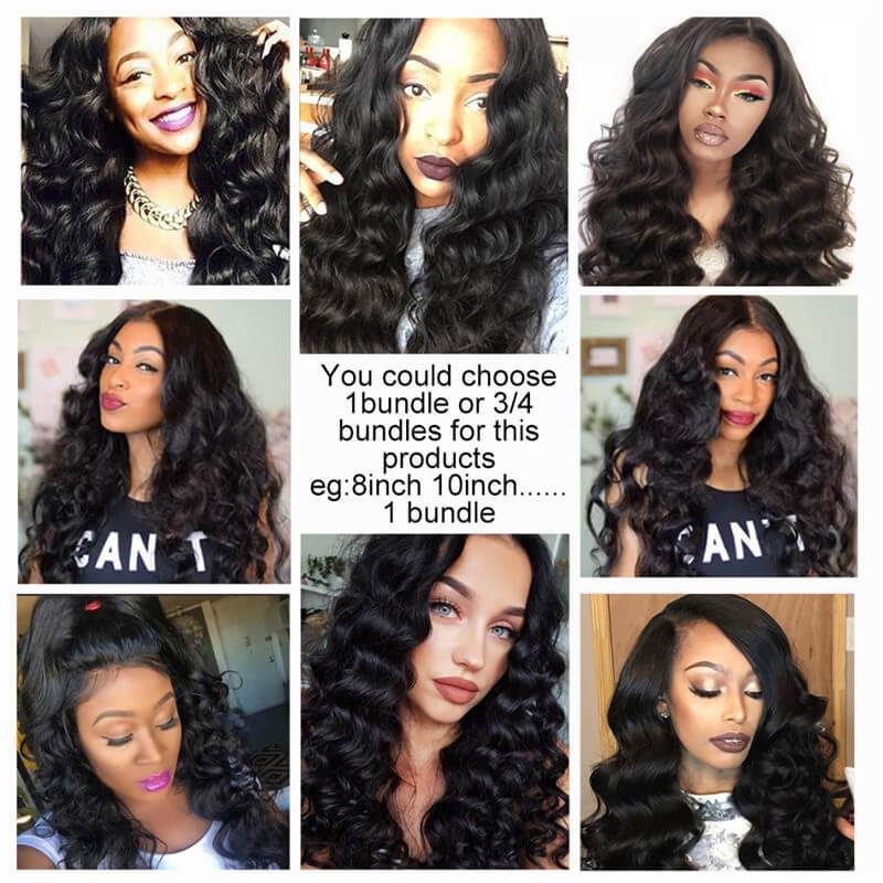 Brazilian Natural Wave 3 Bundles With Lace Closure On Sale Kysiss Series
