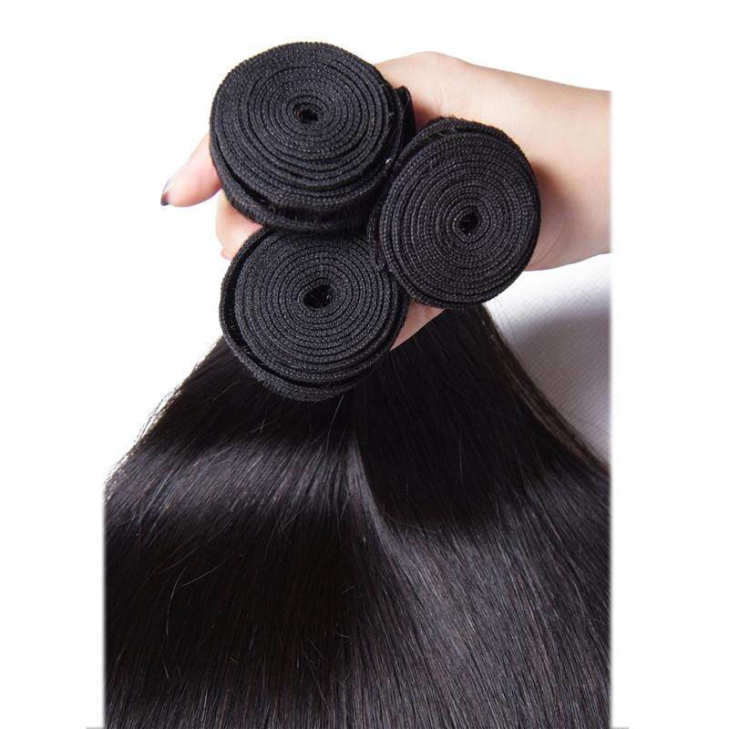 3pcs/pack Malaysian Straight Virgin Human Hair Weaves Kysiss Series
