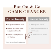 Tiktok Super Sale Put On And Go Pre Cut Lace 6x4.5 Closure Red Brown Curly Quick & Easy Glueless Wig With Breathable Cap Air Wig